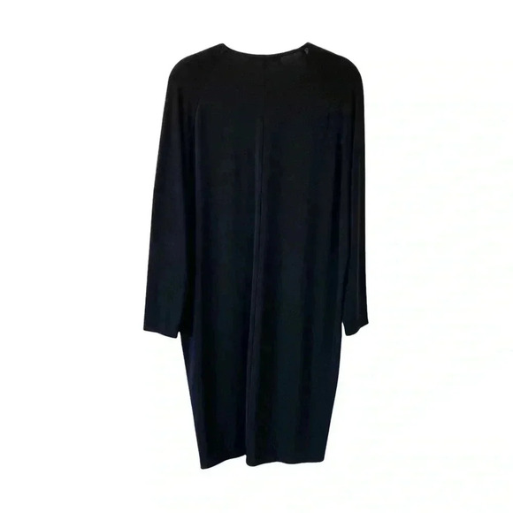Calvin Klein Francisco Costa Black Dress Size 8 V-Neck Careerwear Office Classic - Picture 3 of 8